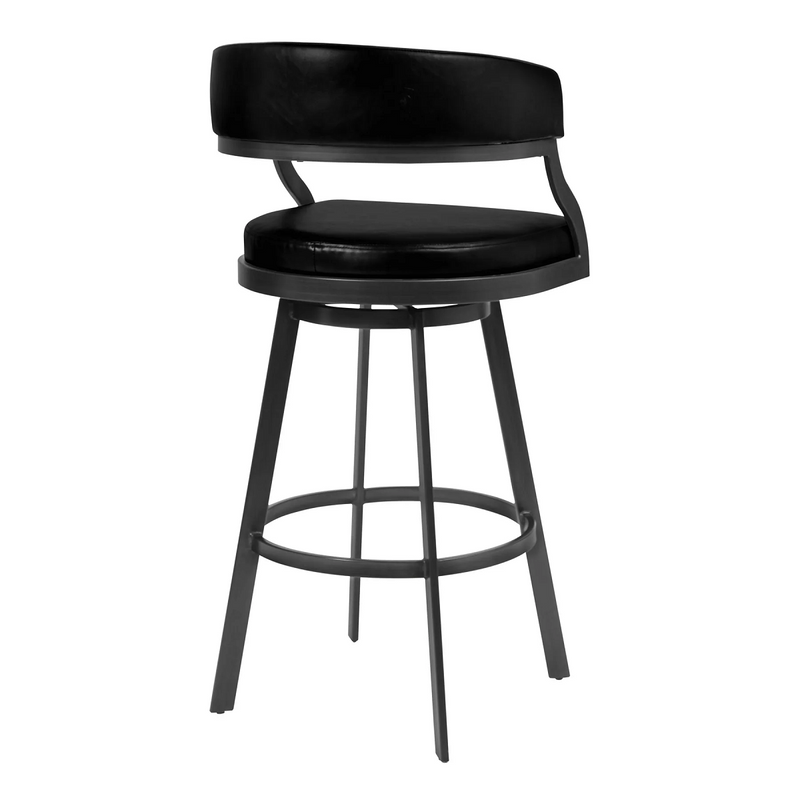 Dothan Swivel 26" Counter Stool - Mineral/Black - The Great Escape