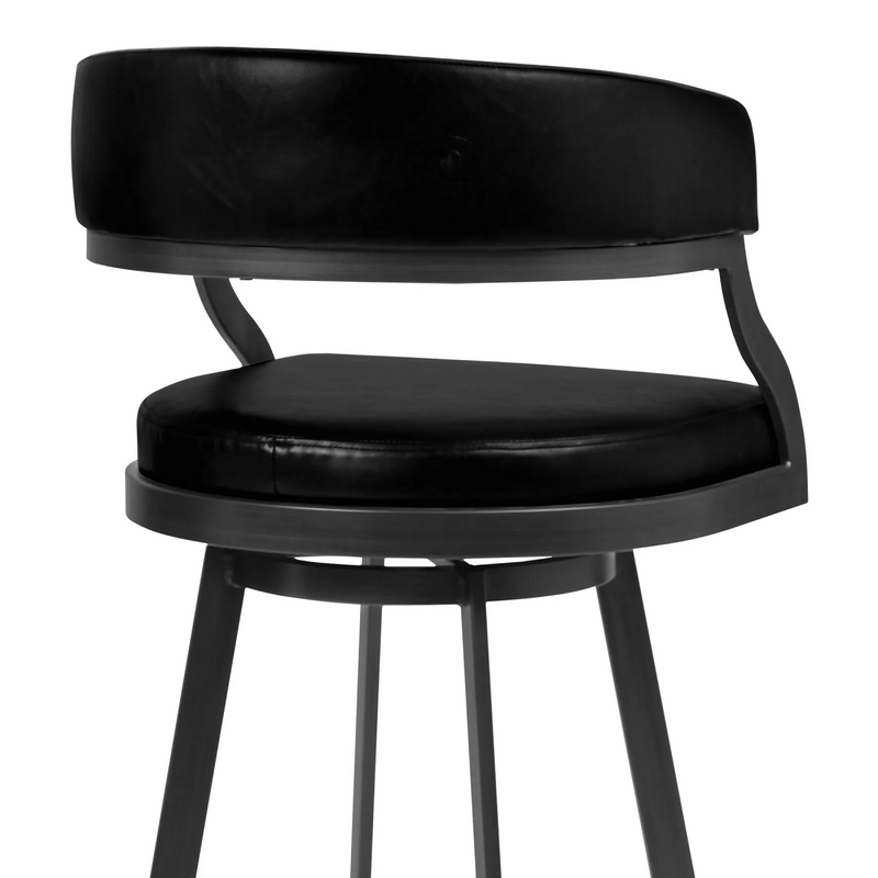 Dothan Swivel 26" Counter Stool - Mineral/Black - The Great Escape