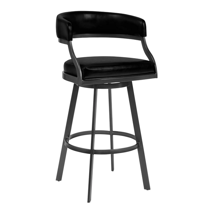 Dothan Swivel 30" Barstool - Mineral/Black