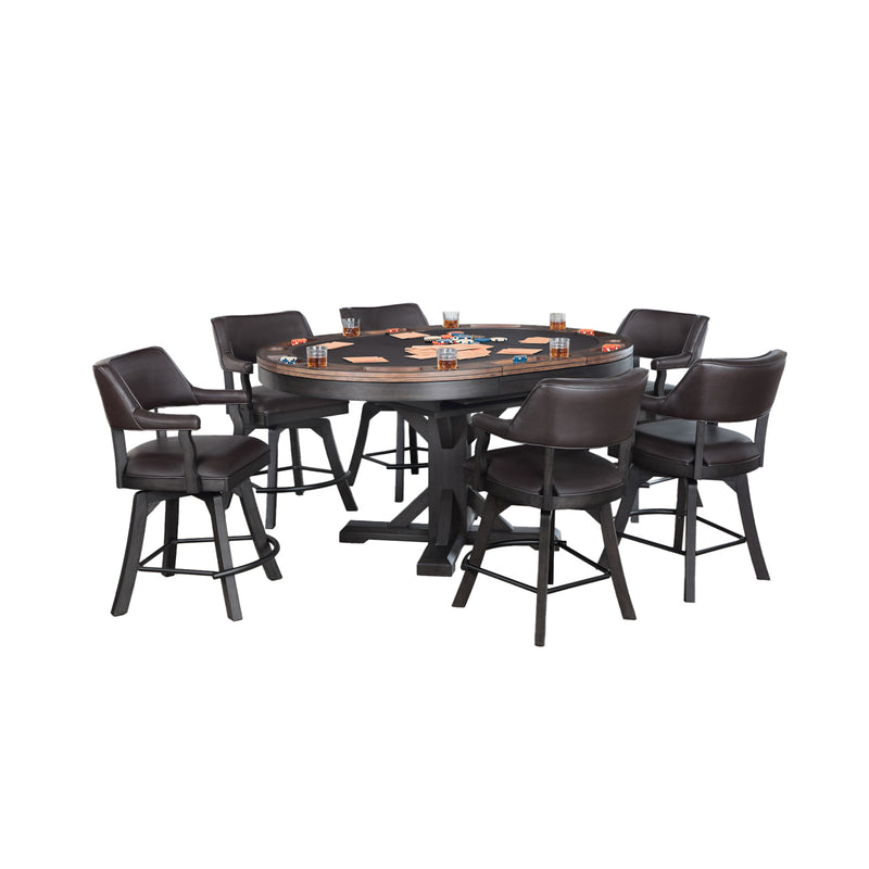 Picture of Arlington 7PC Extending Oval Poker Table Set