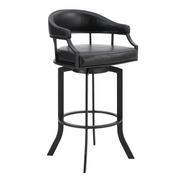 Eastpoint Swivel 30" Barstool - Black/Black - The Great Escape