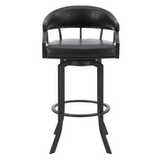 Eastpoint Swivel 30" Barstool - Black/Black - The Great Escape