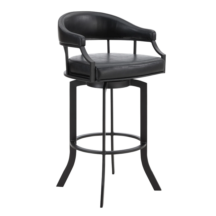 Eastpoint Swivel 30" Barstool - Black/Black