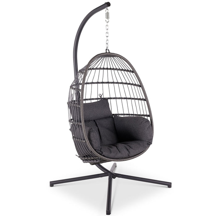 Deluxe Egg Swing with Cushion and Stand - The Great Escape