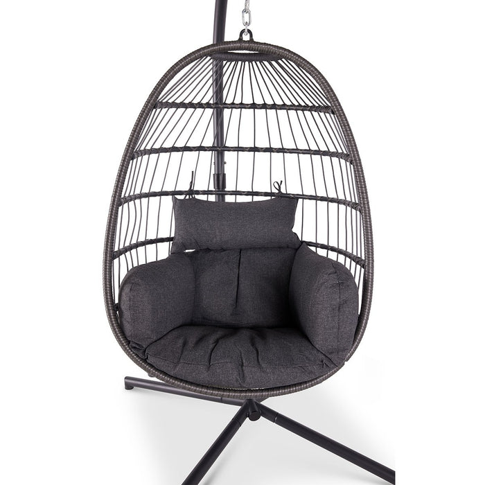 Deluxe Egg Swing with Cushion and Stand - The Great Escape