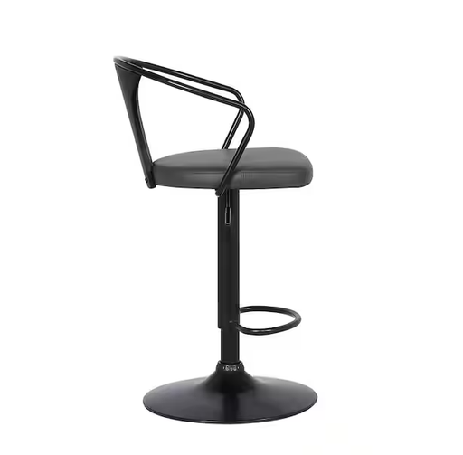 Eli Black/Grey 26"-30" Adjustable Stool - The Great Escape