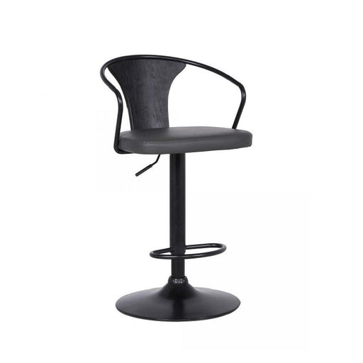 Eli Black/Grey 26"-30" Adjustable Stool - The Great Escape