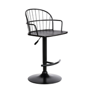 Elmhurst 26-30" Adjustable Stool - Black/Black - The Great Escape