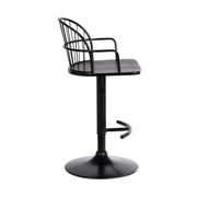 Elmhurst 26-30" Adjustable Stool - Black/Black - The Great Escape