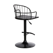 Elmhurst 26-30" Adjustable Stool - Black/Black - The Great Escape