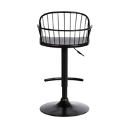 Elmhurst 26-30" Adjustable Stool - Black/Black - The Great Escape
