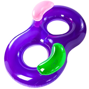 Face To Face Double Ring Inflatable Lounger - The Great Escape