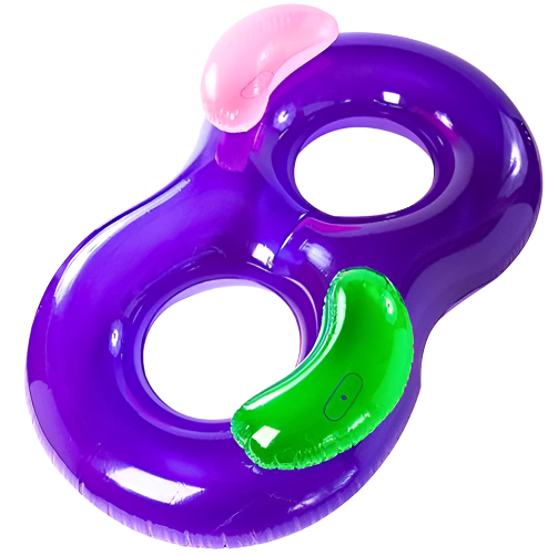 Face To Face Double Ring Inflatable Lounger - The Great Escape