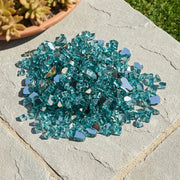 Aqua Blue Fire Glass - The Great Escape