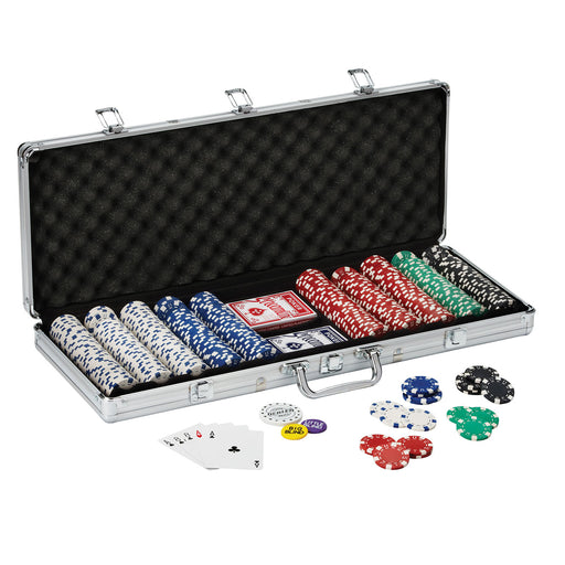 Picture of Fat Cat 500CT Texas Hold'Em Dice Poker Chip Set
