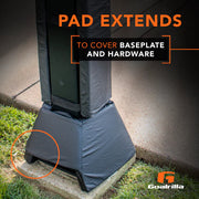 Goalrilla Universal Weatherproof Basketball Pole Pad Extends To Cover Baseplate and Hardware - The Great Escape 