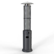 Commercial Round Glass Tube 42K BTU Patio Heater Matte Black - The Great Escape