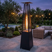 Commercial Glass Tube 42K BTU Patio Heater Matte Black - The Great Escape