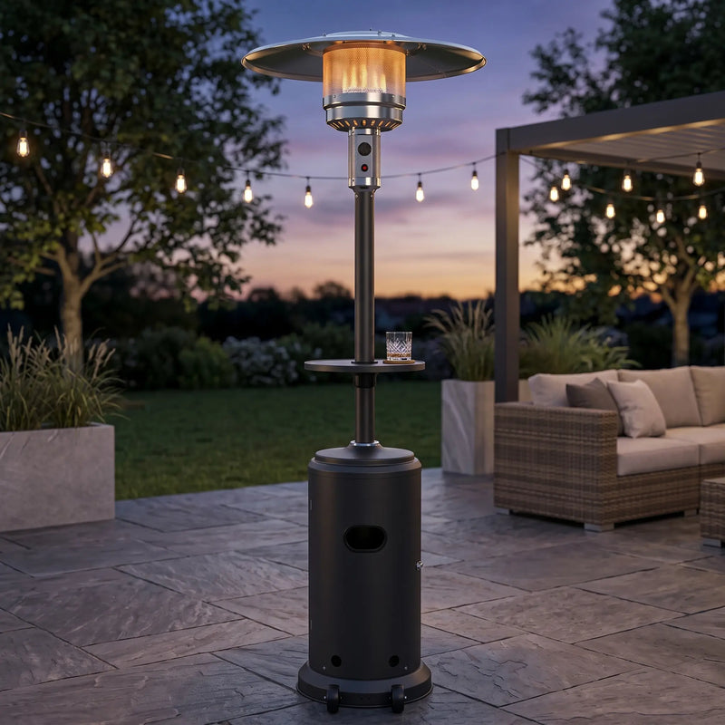 Commercial 48K BTU Patio Heater Matte Black - The Great Escape