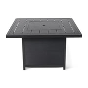 42" Square Slat Fire Table W/ Lid - The Great Escape