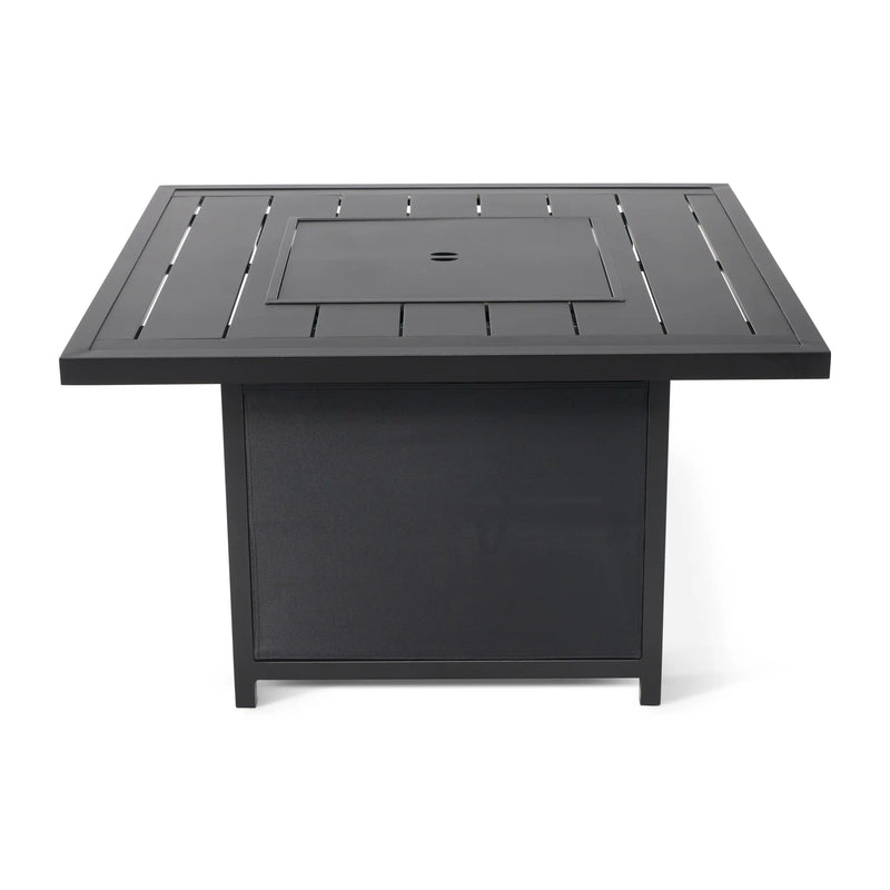 42" Square Slat Fire Table W/ Lid - The Great Escape