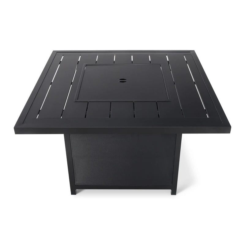 42" Square Slat Fire Table W/ Lid - The Great Escape