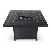 42" Square Slat Fire Table W/ Lid - The Great Escape