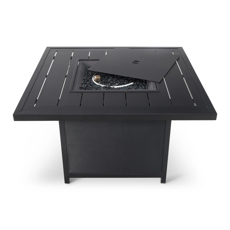 42" Square Slat Fire Table W/ Lid - The Great Escape
