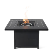 42" Square Slat Fire Table W/ Lid - The Great Escape