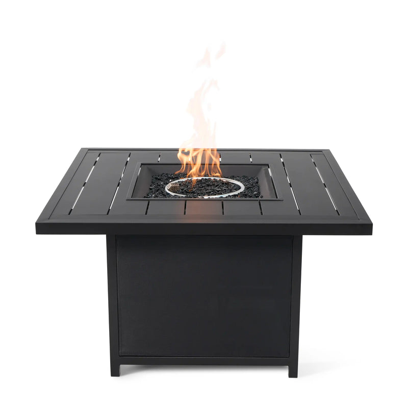42" Square Slat Fire Table W/ Lid - The Great Escape