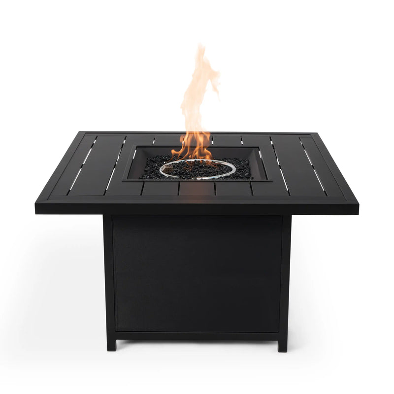 42" Square Slat Fire Table W/ Lid - The Great Escape