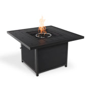 42" Square Slat Fire Table W/ Lid - The Great Escape