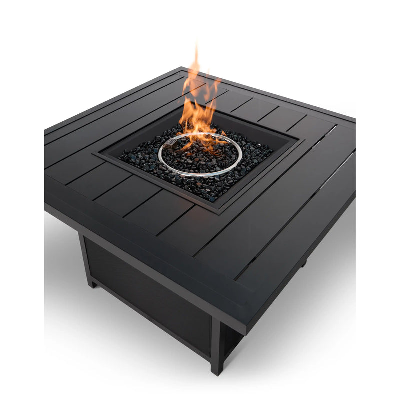 42" Square Slat Fire Table W/ Lid - The Great Escape