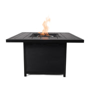 42" Square Slat Fire Table W/ Lid - The Great Escape