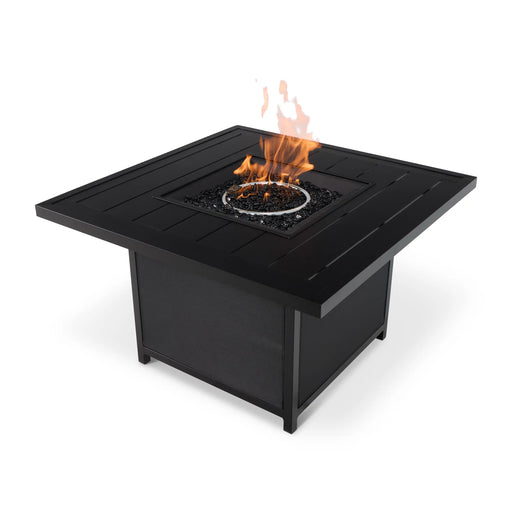 42" Square Slat Fire Table W/ Lid - The Great Escape