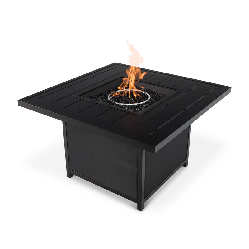42" Square Slat Fire Table W/ Lid - The Great Escape