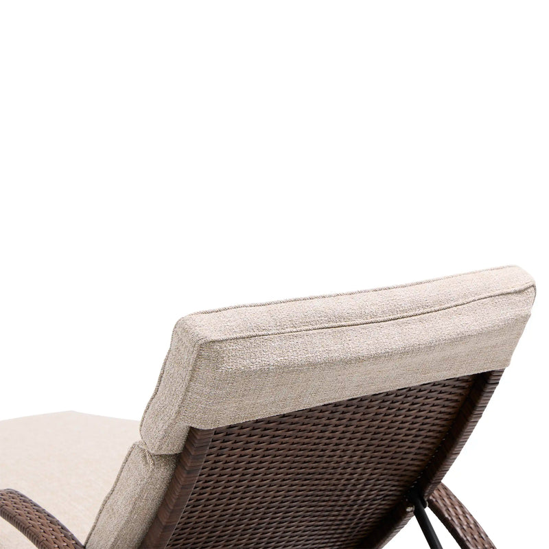 Waveland Woven Chaise Lounges - Driftwood - The Great Escape