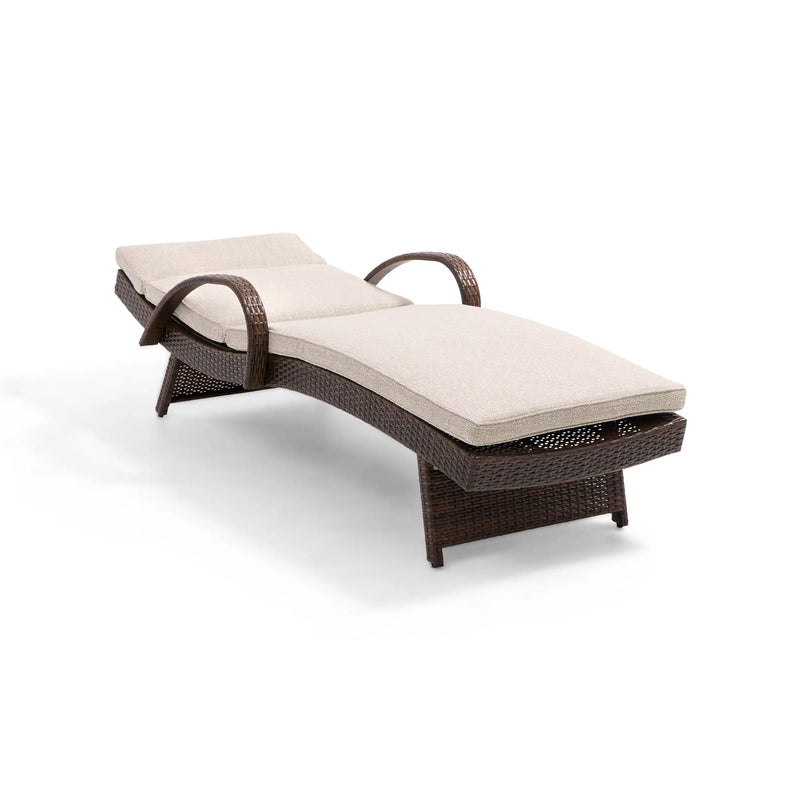 Waveland Woven Chaise Lounges - Driftwood - The Great Escape