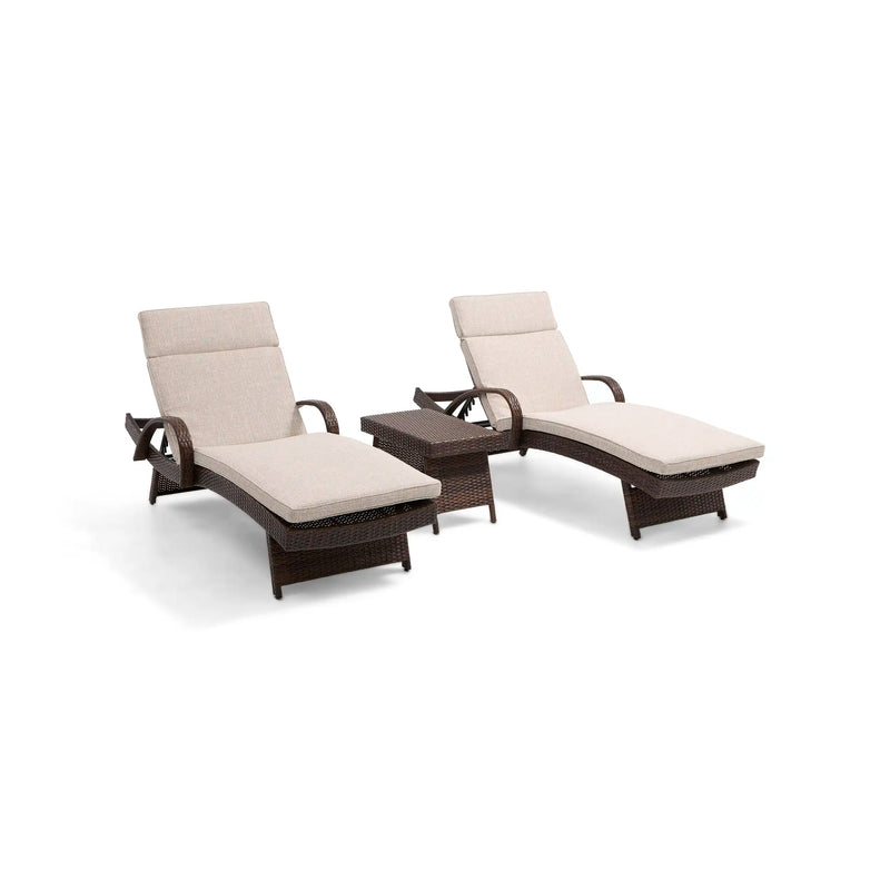 Waveland Woven Chaise Lounges - Driftwood - The Great Escape
