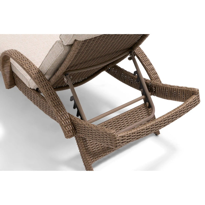 Waveland Woven Chaise Lounges (2 Pack) Driftwood - The Great Escape