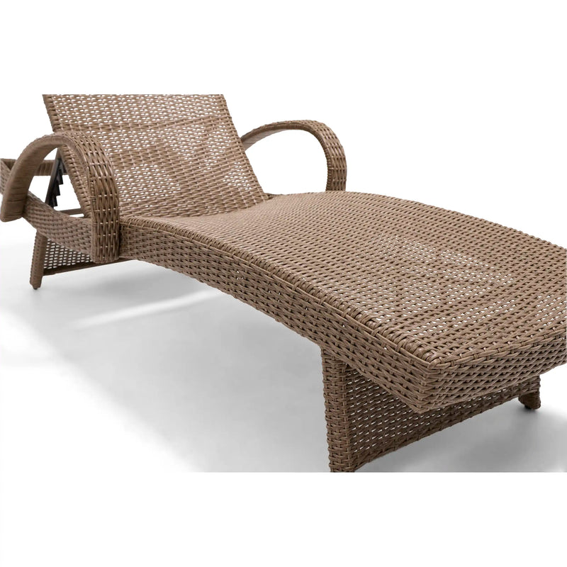 Waveland Woven Chaise Lounges (2 Pack) Driftwood - The Great Escape
