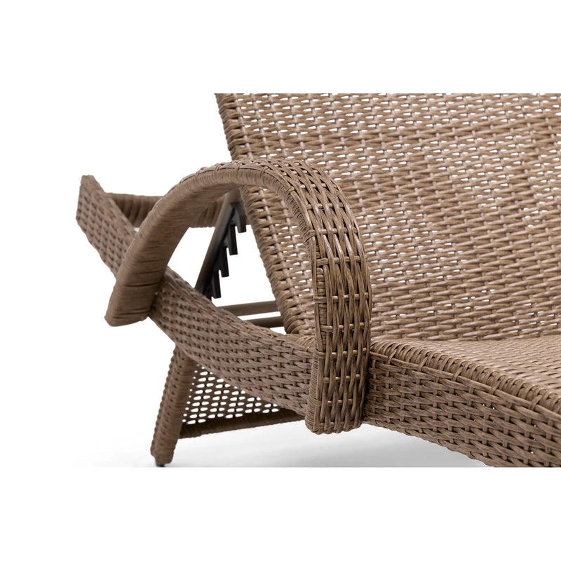 Waveland Woven Chaise Lounges (2 Pack) Driftwood - The Great Escape