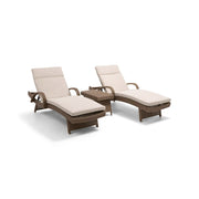 Waveland Woven Chaise Lounges (2 Pack) Driftwood - The Great Escape