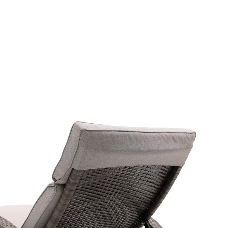 Waveland Woven Chaise Lounges (2 Pack) Grey - The Great Escape
