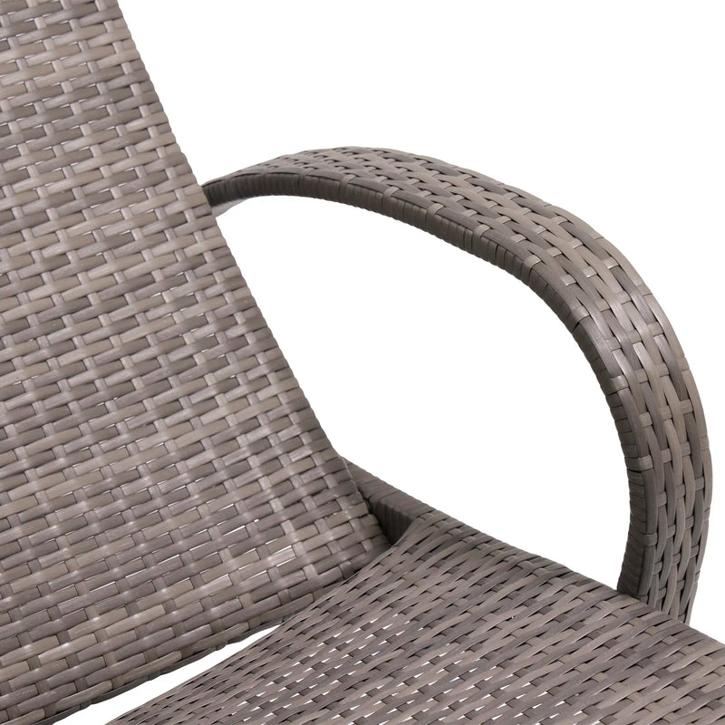 Waveland Woven Chaise Lounges (2 Pack) Grey - The Great Escape