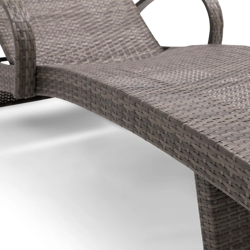Waveland Woven Chaise Lounges (2 Pack) Grey - The Great Escape