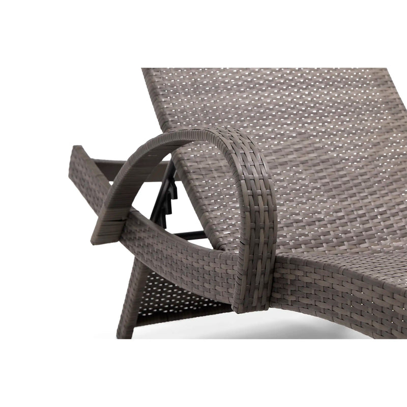Waveland Woven Chaise Lounges (2 Pack) Grey - The Great Escape