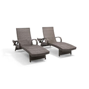 Waveland Woven Chaise Lounges (2 Pack) Grey - The Great Escape