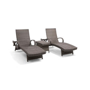 Waveland Woven Chaise Lounges (2 Pack) Grey - The Great Escape
