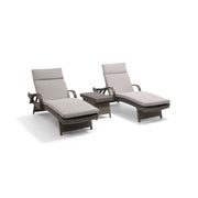 Waveland Woven Chaise Lounges (2 Pack) Grey - The Great Escape